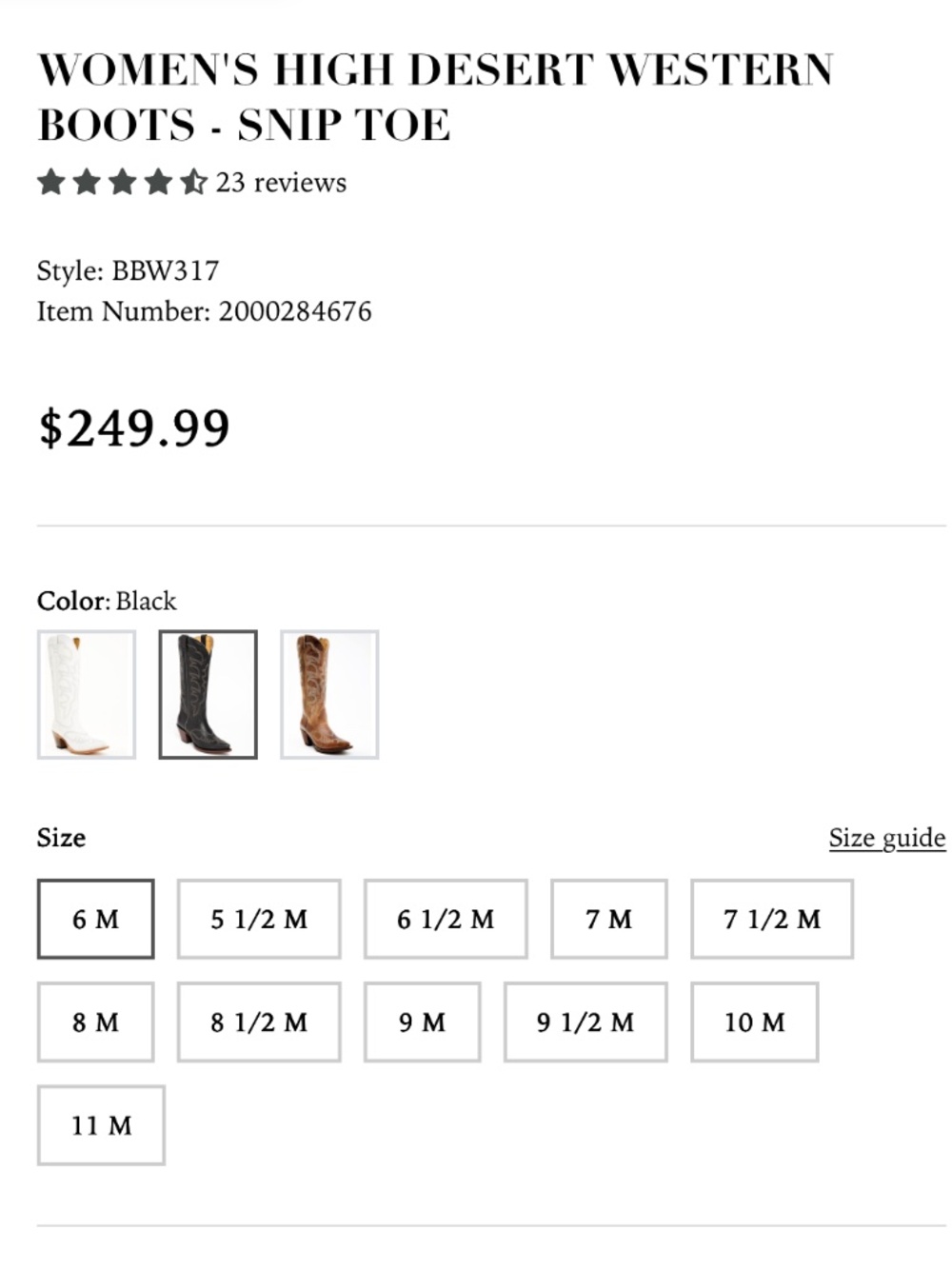 Shyanne Women’s High Desert Western Snip Toe Boots - Picture 7 of 7